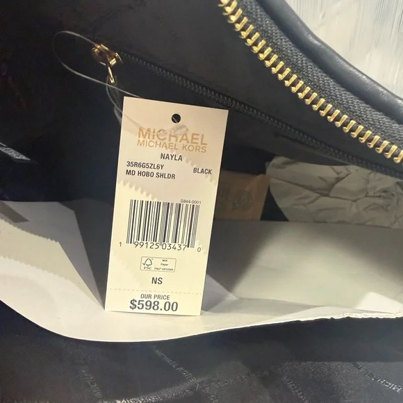 NWT MICHAEL KORS Nayla Medium Hobo Woven Shoulder Bag - Picture 11 of 11